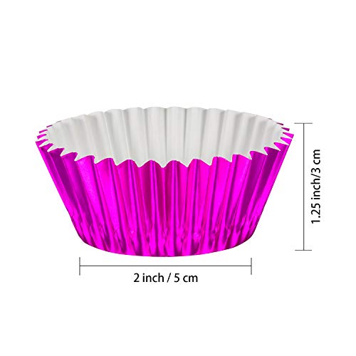 Sumind 10 Colors Foil Cupcake Liners Standard Paper Baking Cups Muffin