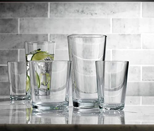 Drinking Glasses Set 18 Piece Mixed Glassware Set By Glaver's, 6 ...