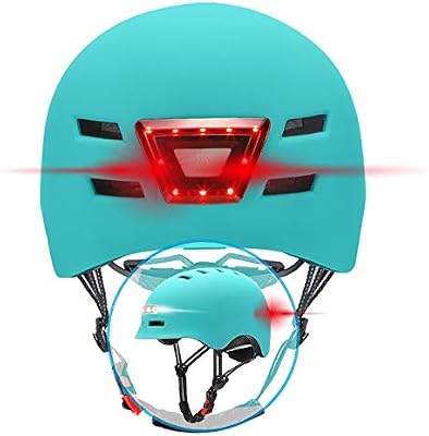- Casco con Luci Anteriori e Posteriori integrati Colore - Blu, Dimensione - S