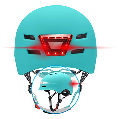 - BEEPER Casque Velo, Trottinette avec Feux Avant et Arriere integres ME135 (Bleu, S)