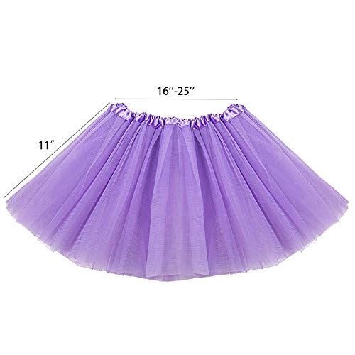 Koogel 6 PCS Multicolor Tutu Skirts,3-Layer Ballet Tutus