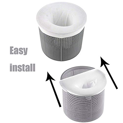 VSECUON Pool Skimmer Socks,12 Pack Pool Filter Socks Reusable Pool and