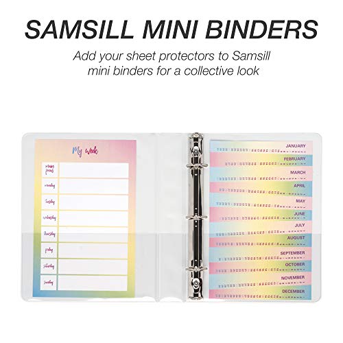 Samsill 100 Pack Mini Clear Heavyweight Sheet Protectors, 5.5 x 8.5