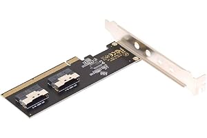 Cablecc Slimline Dual SFF-8654 8X 4 NVME to PCIE Express 3.0 4.0 Raid Card VROC Raid0 Hyper Adapter