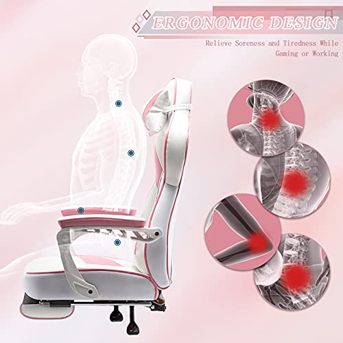 Bonzy Home Gaming Office Chair Ergonomic PU Leather