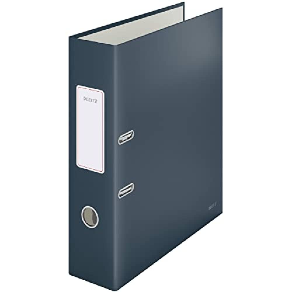 Leitz Lever Arch File, 600 Sheet Capacity, 80 mm Spine, Cosy Range, A4, Velvet Grey, 10610089