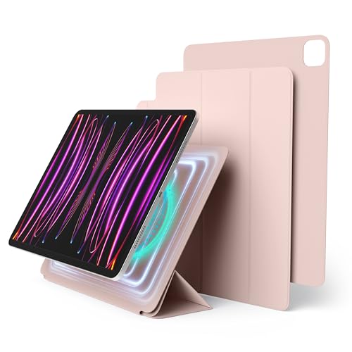 elago Case for iPad Air 13(M3, M2) / Pro 12.9(3rd, 4th, 5th, 6th) -iPad Case with Magnetic Attachment to Metal Materials,Compatible with Apple iPad Pencil and elago’s Pencil case (Sand Pink)