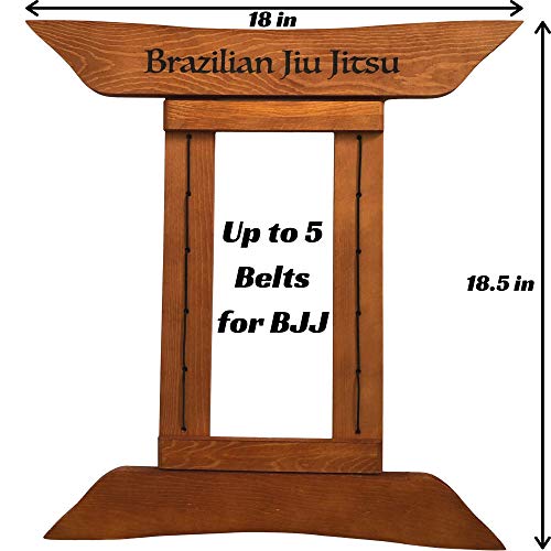 Brazilian Jiu Jitsu Belt Display BJJ Belt Rack for 5 Belts Plus