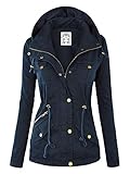 Lock and Love LL WJC643 Womens Pop of Color Parka