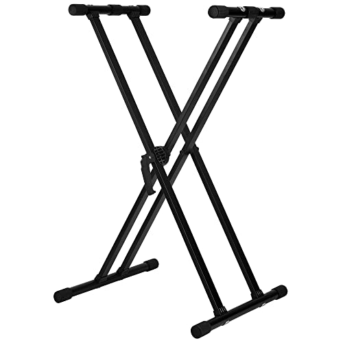 Knox Gear Adjustable Keyboard Stand Double X Folding Electric Piano