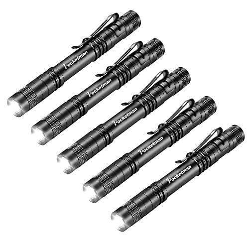 POCKETMAN LED Penlight Flashlight Small Flashlight Pocket-size Pen Torch with Clip for Lighting