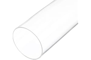 Rebower 8" Clear Plastic Rigid Pipe 66mm x 70mm(2.6" x 2 3/4") Acrylic Tube Round Polycarbonate Tubing, [for Plumbing, Hydraulics, Aquarium, DIY]