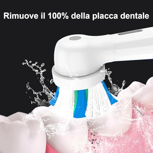 Pack of 8 IO Replacement Toothbrush Heads Compatible with Oral B IO 2/3N/3/4/5/6/7/8/9/10 Series Toothbrush Electric IO Toothbrush Attachments Compatible with Oral B IO for Good Cleaning (Black White)