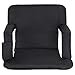 HomGarden Set of 2 Stadium Seat Chair for Bleachers Benches Grandstand Comfort Seats, 5 Reclining Custom Padded Cushion Backs Armrest Support