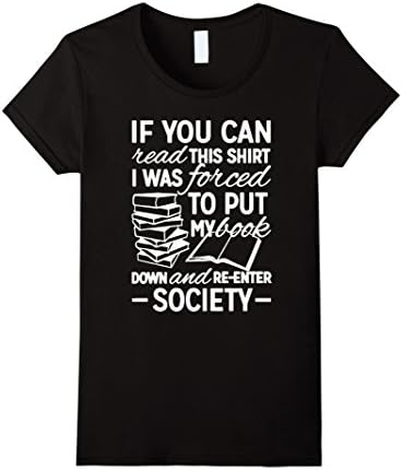 Womens Book Shirts - Book Reading Lover Shirt Medium Black