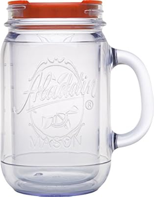 Amazon Com Aladdin Classic Insulated Mason Travel Mug 20oz Tomato Kitchen Dining