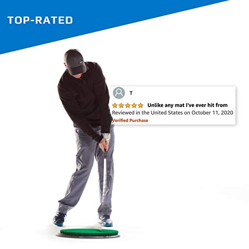 Fiberbuilt Flight Deck Golf Hitting Mat Oval Shape Outdoor/ Indoor