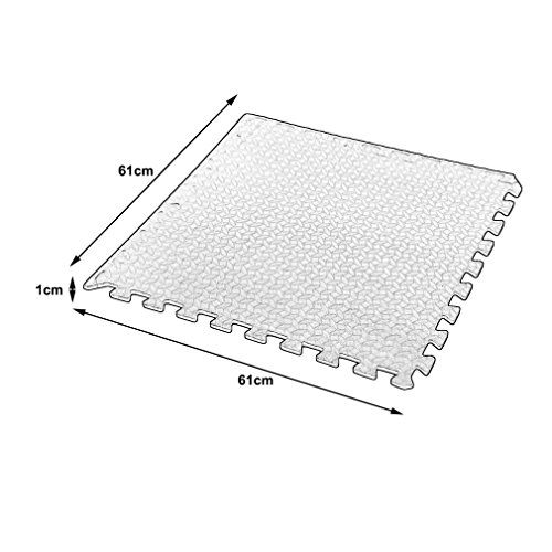 Homgrace Interlocking Floor Mat, EVA Foam Puzzle Tiles, Protection Mats, Children’s Soft Foam Eva Play Mats for Gym, Play Area, Exercise, Yoga (beige)