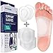Gel Arch Support Set - Soft Silicone Clear Reusable Arch Sleeves for Flat Foot Pain Relief Plantar Fasciitis Support Cushioned Arch and Heel Spurs - Women Men - Large M5-13 / W7-14