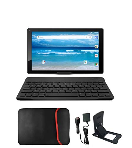 10.1 inch Android 8.1 Oreo, HD Tablet by Azpen Google Certified, Bonus- Bluetooth Keyboard, Case and Stand Included (Black)