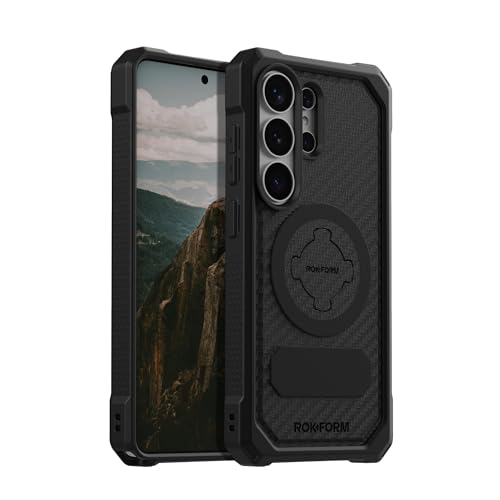 Rokform - Funda resistente para Galaxy S26 Ultra, cubierta magnética, armadura probada en caídas (negro)
