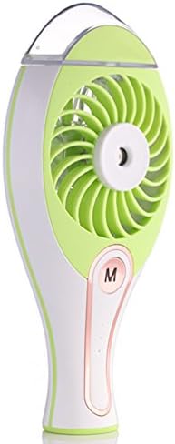 Sililoli Handheld USB Misting Fan with Personal Cooling Mist Humidifier, Rechargeable Portable Mini Misting Cooling Fan for Home Office and Travel (Green)