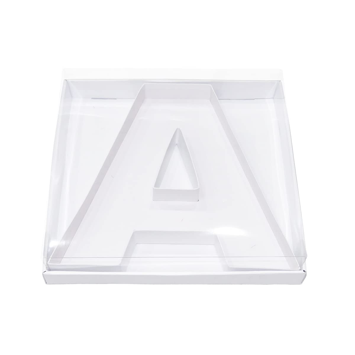 WENPACK 30.5cm Fillable Cardboard Letter Shaped Box Clear Cover Sweets Charcuterie Grazing Packaging (A)