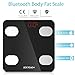 Bluetooth Body Fat Scale, ZOETOUCH Smart Digital Bathroom Weight Scale with iOS and Android APP Wireless Body Composition Analyzer Fitness Health Monitor Capacity up to 180 kg/396 lbs, Black