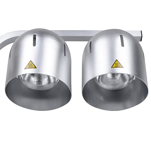 WeChef Commercial Portable Dual Bulb Food Heat Lamp Countertop Free-Standing Food Warmer Buffet Bar Restaurant