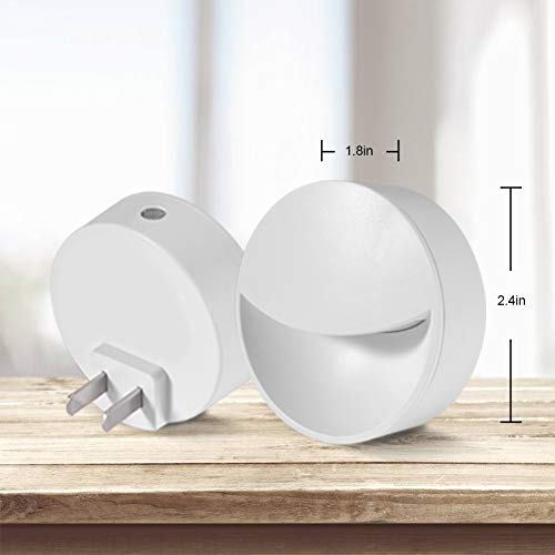 Plug-in LED Night Light Lamp with Auto Dusk to Dawn Sensor, Light Control 0.2W Warm White for Bedroom, Bathroom, Kitchen, Hallway, Stairs, Energy Efficient, Compact 4-Pack Yellow - Thumbnail 6