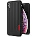 iPhone Xs Max Case, VRS Design [Black] Slim Full Body Protective [Single fit] Ultra Thin Waved Texture Red Label Cover Compatible with Apple iPhone Xs Max 6.5 inch (2018)