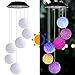 LED Solar Powered Wind Chime Light Garden Outdoor Hanging Spinner Lamp Color Changing,Suit for Christmas, Halloween,Thanksgiving Day,Mother's Day,Valentine's Day,Party,Unique Decoration (Multicolor)