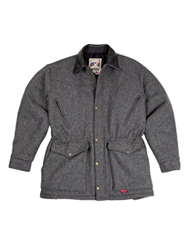 Schaefer Western Jacket Mens Wool Cattle Baron Drifter L Charcoal 250