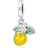 Artiyoo Fruit Pear Dnagle Charm 925 Sterling Silver Charms Fit Women Bracelet And Necklaces Bead Charm Pendant Jewelry Gifts For Family Friends