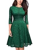 MISSMAY Women's Vintage Full Lace Half Sleeve Big