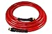 Coilhose Pneumatics PFE40254TR Flexeel Reinforced Polyurethane Air Hose, 1/4-Inch ID, 25-Foot Length with (2) 1/4-Inch MPT Reusable Strain Relief Fittings, Transparent Red