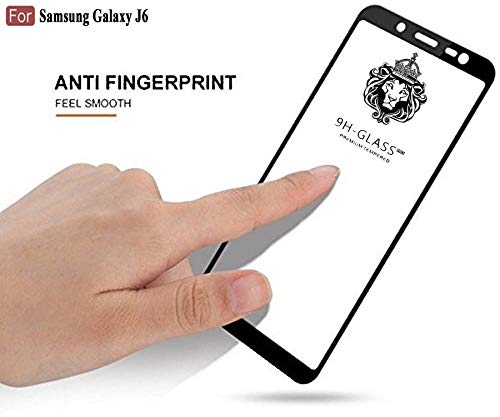 CEDO Full Glue Coverage Edge to Edge Tempered Glass Screen Protector for Samsung Galaxy J6 (2018) (Black)