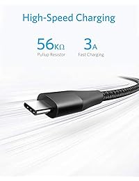 Anker Powerline+ II   Cable USB C a USB A 2.0 para Samsung Galaxy S9   S9 +   S8   S8 +   Note 8, LG V20   G5   G6 y más, 6 pies
