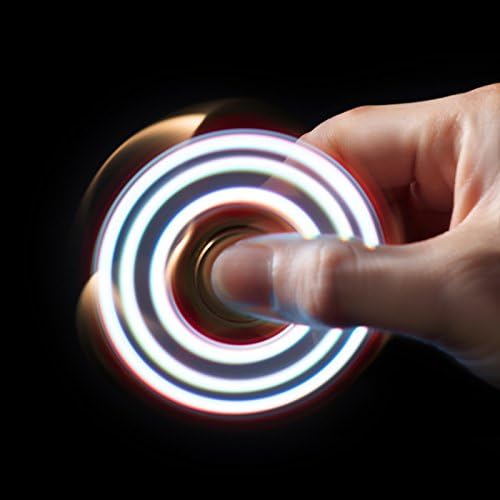 Elecso Fidget Tri- Spinner Toy with RGB LED Lights High Speed Premium Bearing, Perfect For ADD, ADHD, Stress, Anxiety and Autism Adult &amp; Children (Gold)