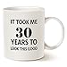 MAUAG Funny Birthday Coffee Mug, It Took Me 30 Years to Look This Good Best 30th Birthday Gifts for Family Cup White, 11 Oz