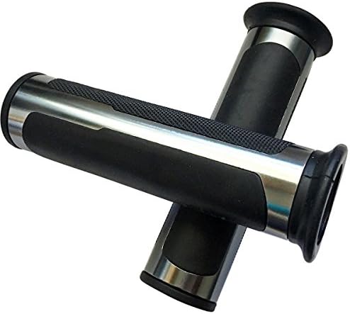 Grey Motorcycel 7/8" 22mm Handle Bar Grips open End for 2016 BMW G310R