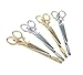 yueton 4pcs Gold and Silver Scissors Shape Barrettes Bobby Pin Hair Clips Bride Headwear Edge Clip Clamps