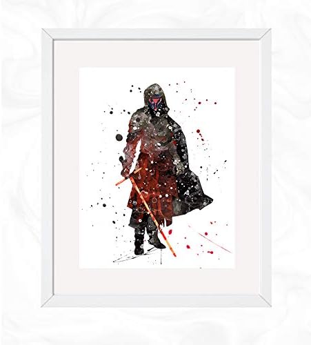 Darth Revan Prints, Star Wars Watercolor, Nursery Wall Poster, Holiday and Birthday Gift, Kids and Children Artworks, Home and Room Digital Arts, Jedi with Lightsaber Sword