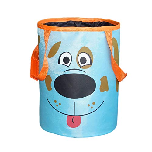 Jiyaru Car Trash Can Cartoon Pattern with Strap Leak Proof Wastebasket Organizer Bin
