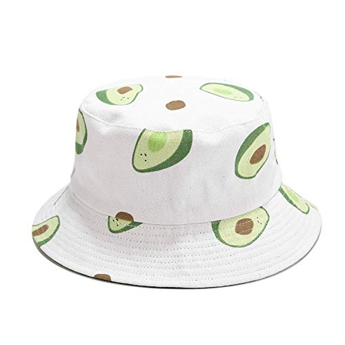 CIDCIJN Fischerhut Baumwolle Bucket Hat,Sommer Baumwolle Avocado Eimer Hut Männer Frauen Mode Faltbare Fischer Hut…