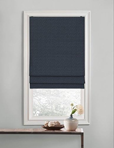Regal Home Collections Premium Room Darkening Cordless Roman Shades - Assorted Sizes, Styles &amp; Colors (Aztec Navy, 35 in.)
