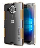 Microsoft 950 XL Case, Ghostek Cloak Series for Nokia Lumia 950 XL Slim Hybrid Impact Armor Cover Carrying Case | HD Screen Protector | Warranty Exchange | Aluminum Bumper | Ultra Fit (Gold)