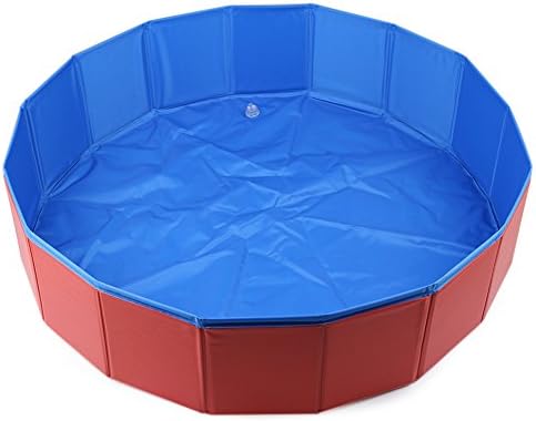 Foldable Dog Cat Bath Pool, 32 inch.D x 8 inch.H Pets Bathtub Wash Tub, Collapsible Bathing Tub for Small and Medium-size Dog and Pet