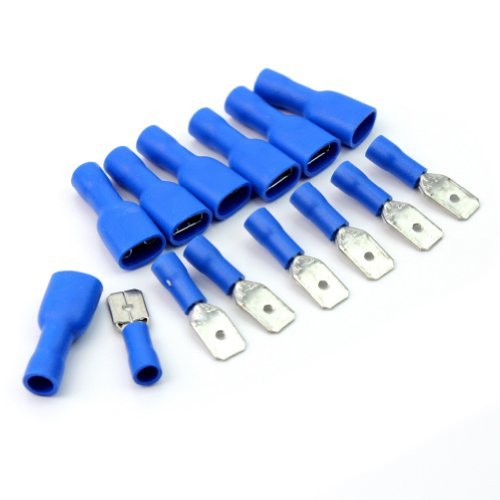 HOODDEAL 100PCS Metal Assorted Electrical Wire Terminal Spade Connectors Male Female