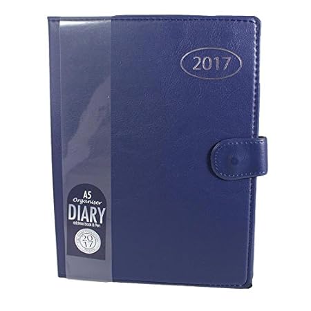 Blau 2017 A5 Terminplaner Adressbuch & Stift Home Office Diary Indigo®